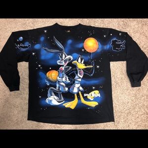 Vintage 96 Space Jam all over print long sleeve XL